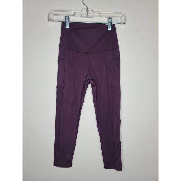 Zyia Active purple athletic capri leggings with pockets - 2 - Picture 1 of 7